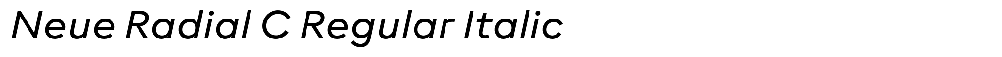 Neue Radial C Regular Italic image